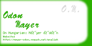 odon mayer business card